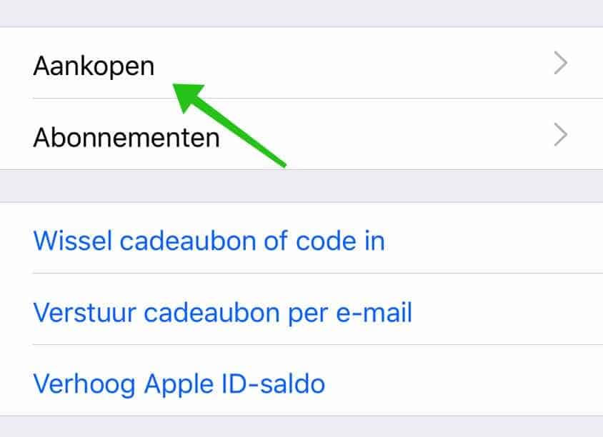 appstore aankopen