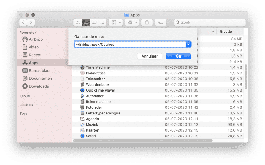 cache files mac