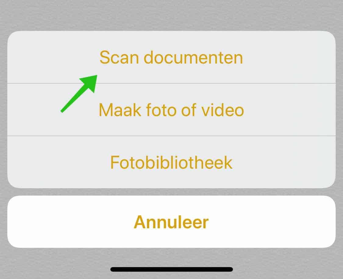 document scannen ios