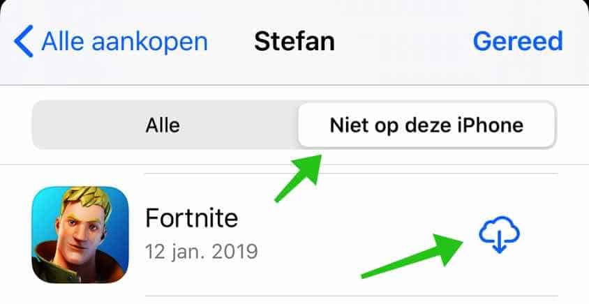 fortnite installeren iphone of ipad