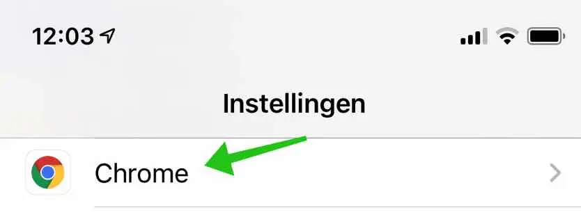 chrome instellingen ipad iphone