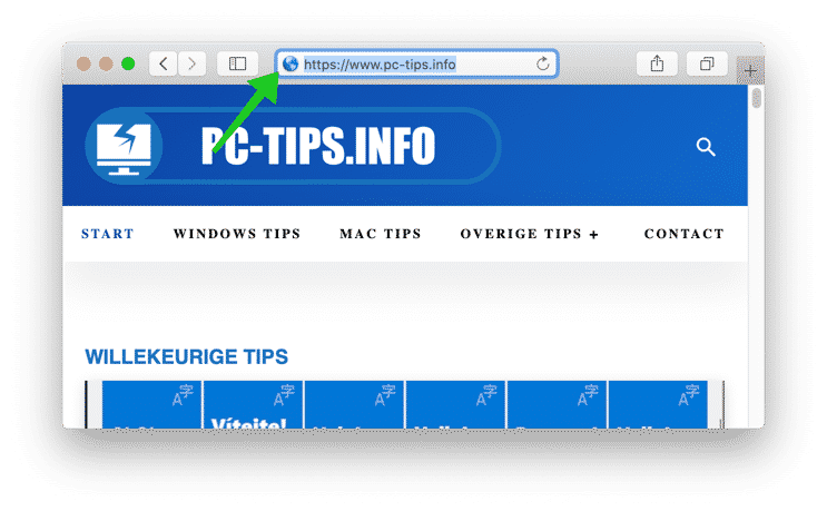 safari browser snelkoppeling