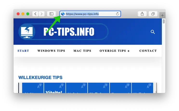 safari browser snelkoppeling