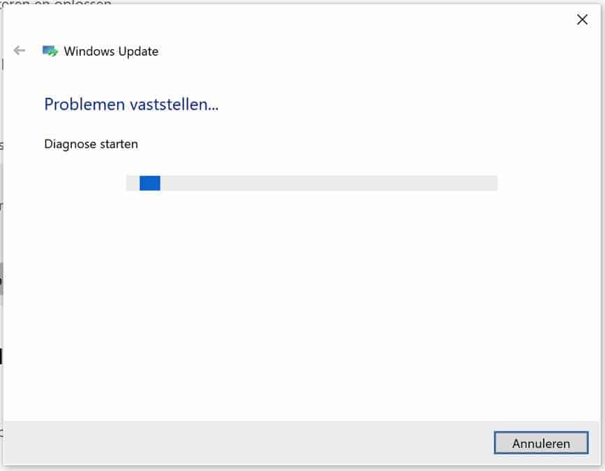 windows update probleemoplosser diagnose