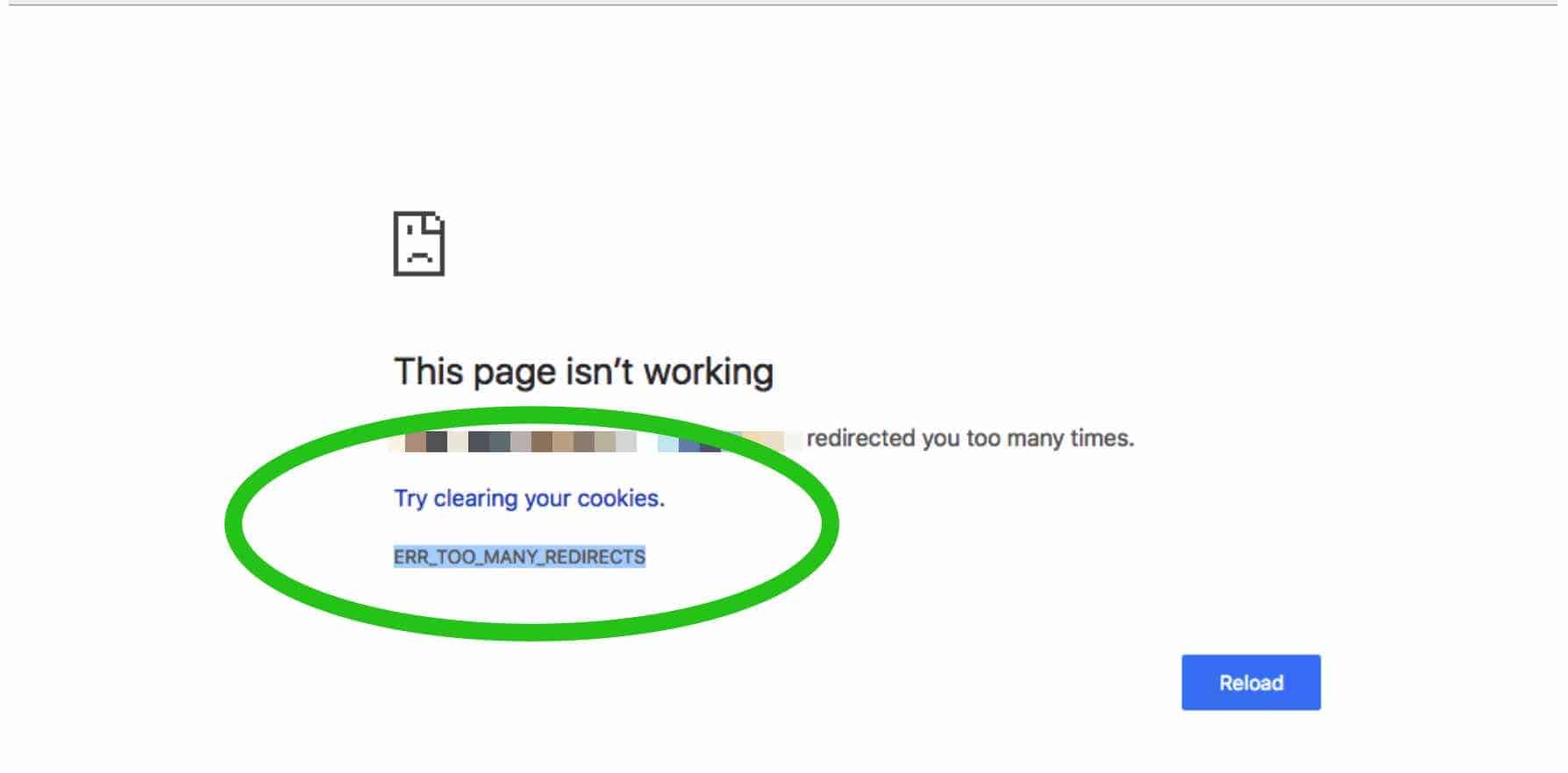 ERR_TOO_MANY_REDIRECTS browser error message