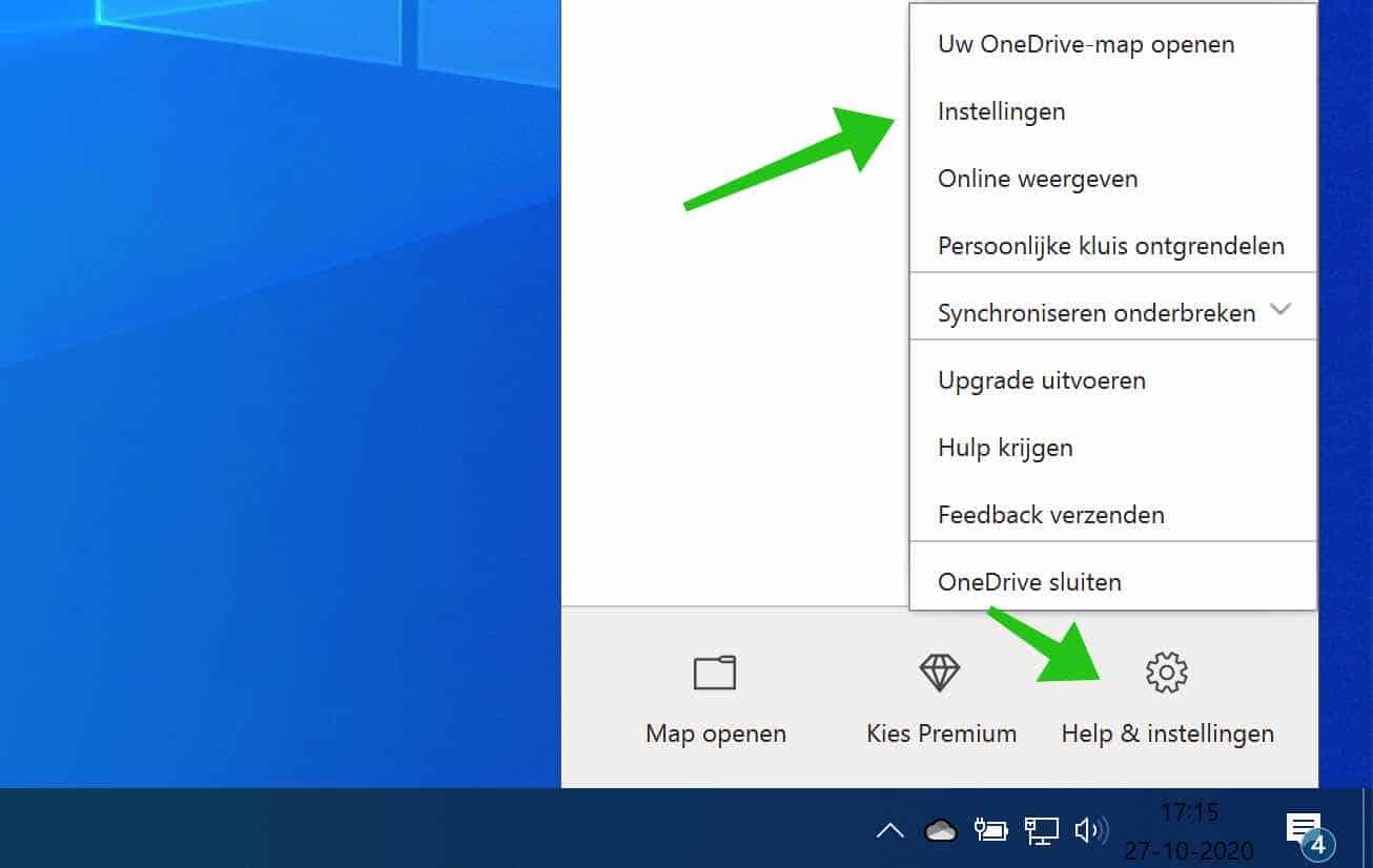 Cambiar la configuración de OneDrive