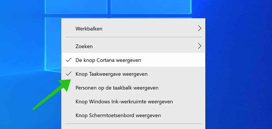 Task view button disable taskbar