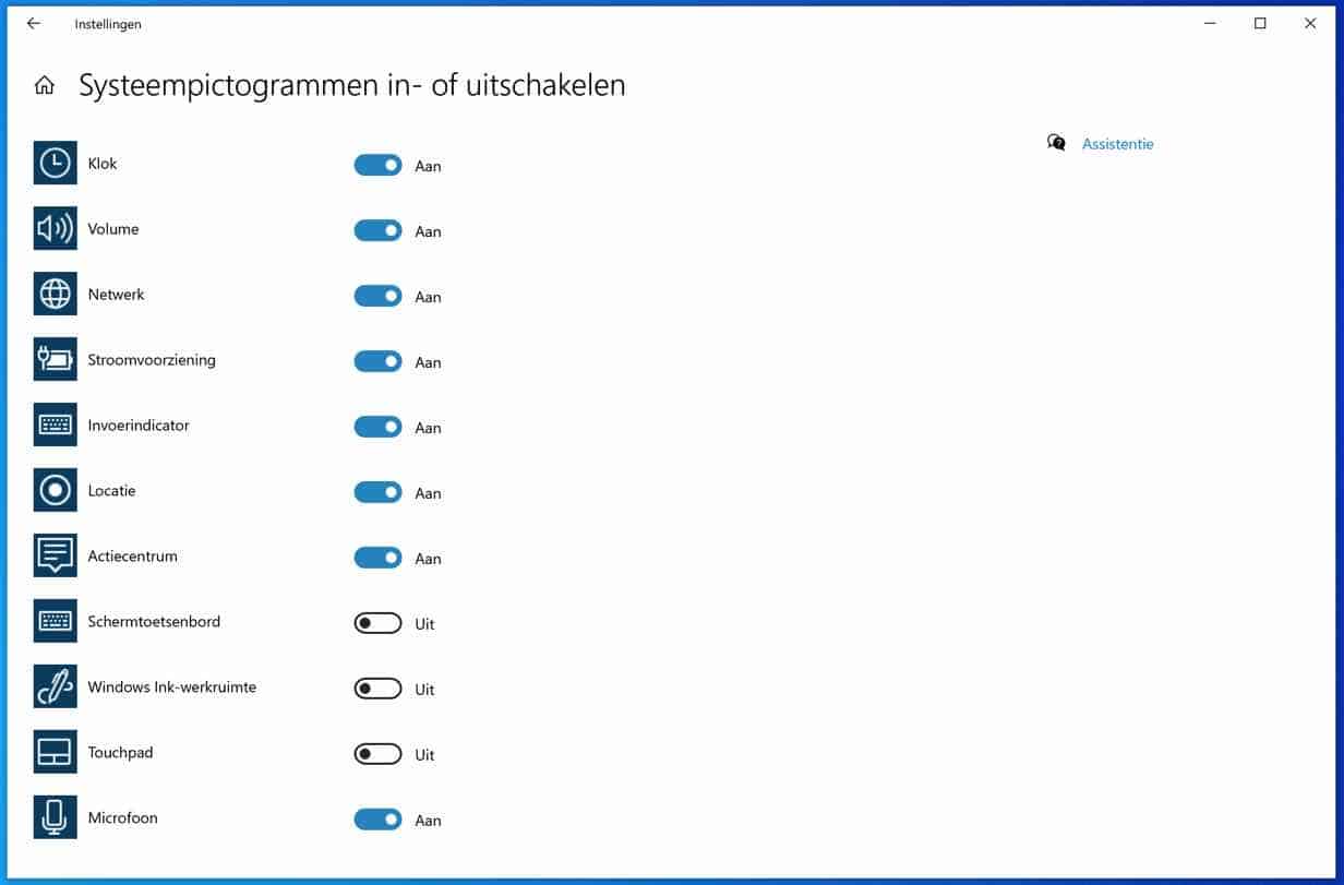 Systemsymbole in Fenstern ändern