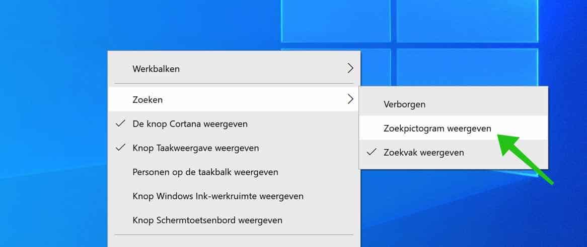 Windows-Suche deaktivieren Sie die Taskleiste