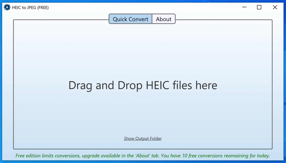 HEIC to jpeg applicatie
