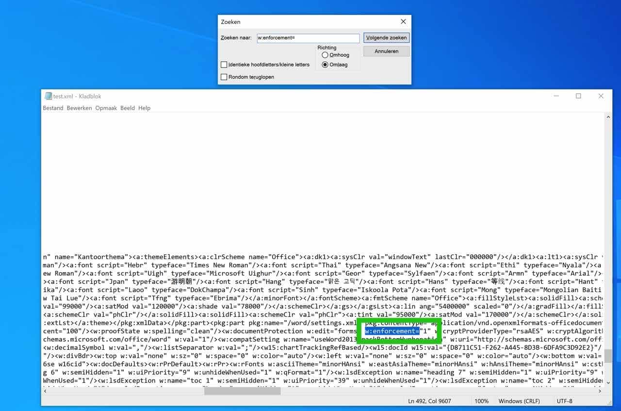 enforcement wijzigen word document