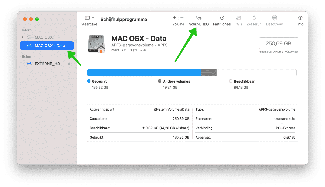 disk first aid safe mode