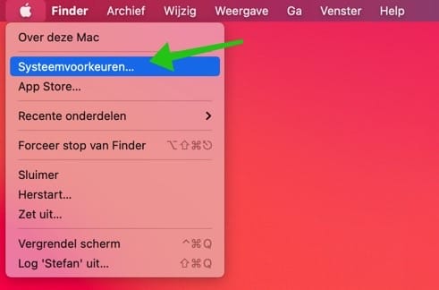 systeemvoorkeuren mac