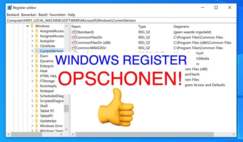Bereinigen Sie die Windows-Registrierung