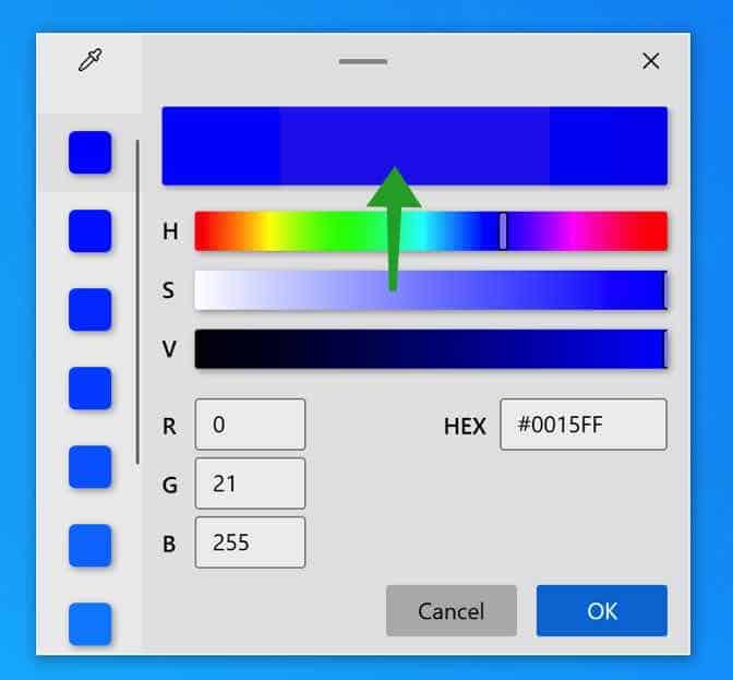 Identifier la couleur dans Windows avec le sélecteur de couleurs (PowerToys)