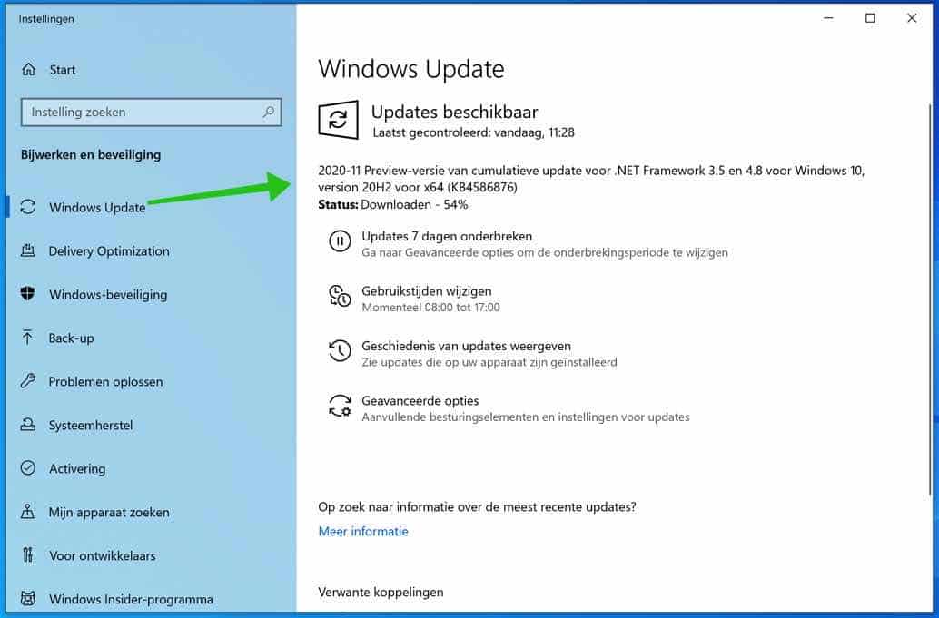 windows updates installeren camera of webcam