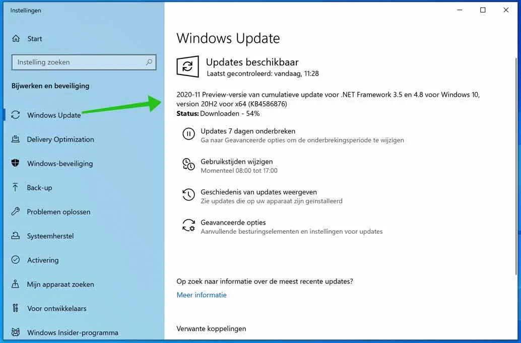 windows updates installeren camera of webcam