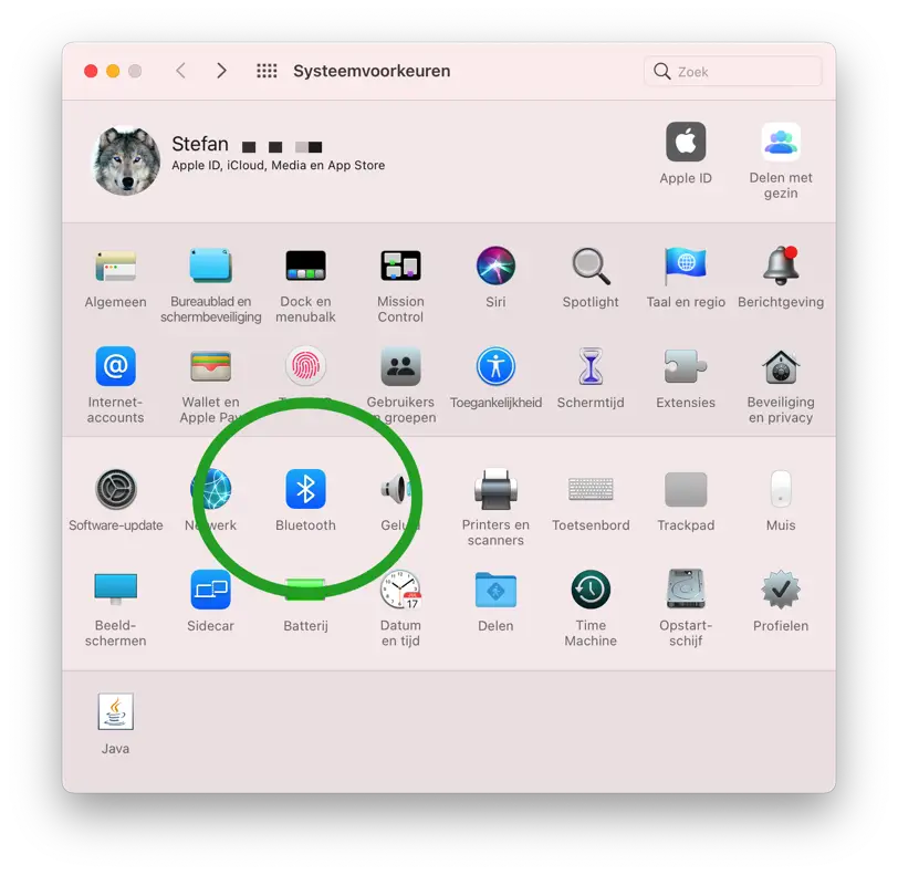 bluetooth instellingen mac