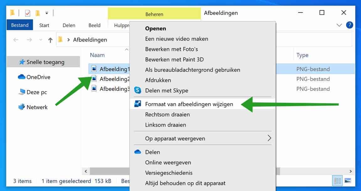 redimensionner les images Windows 10