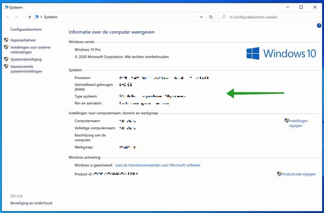 Ver información clásica del sistema en Windows 10