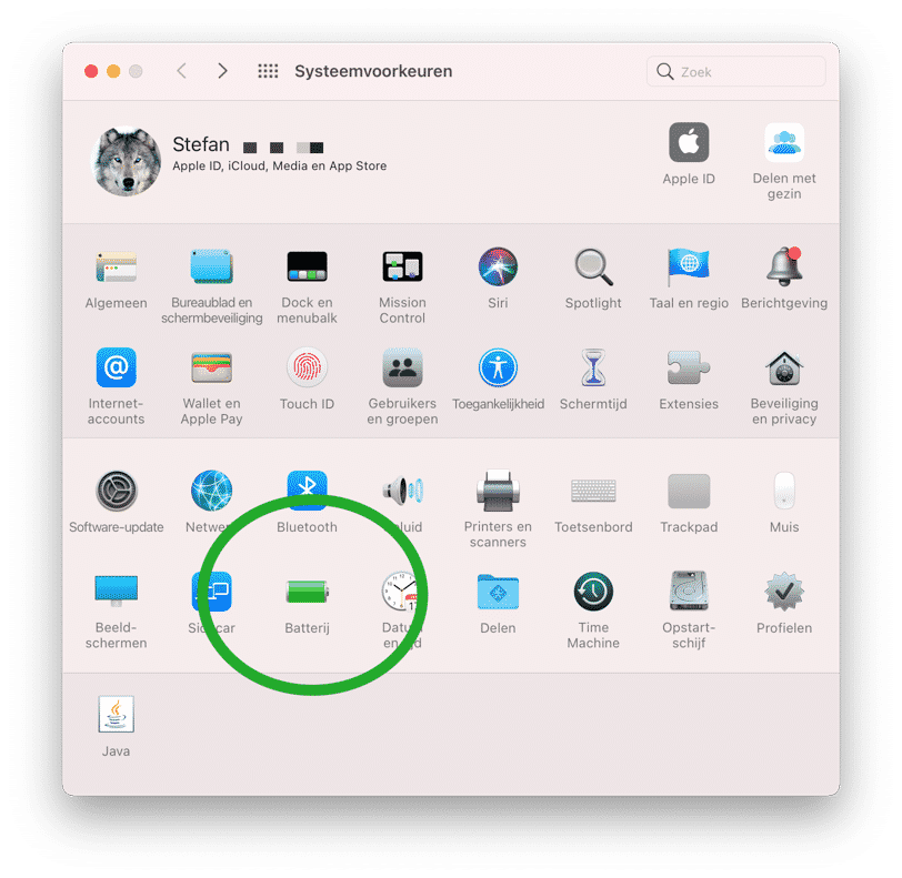 configuración de mac