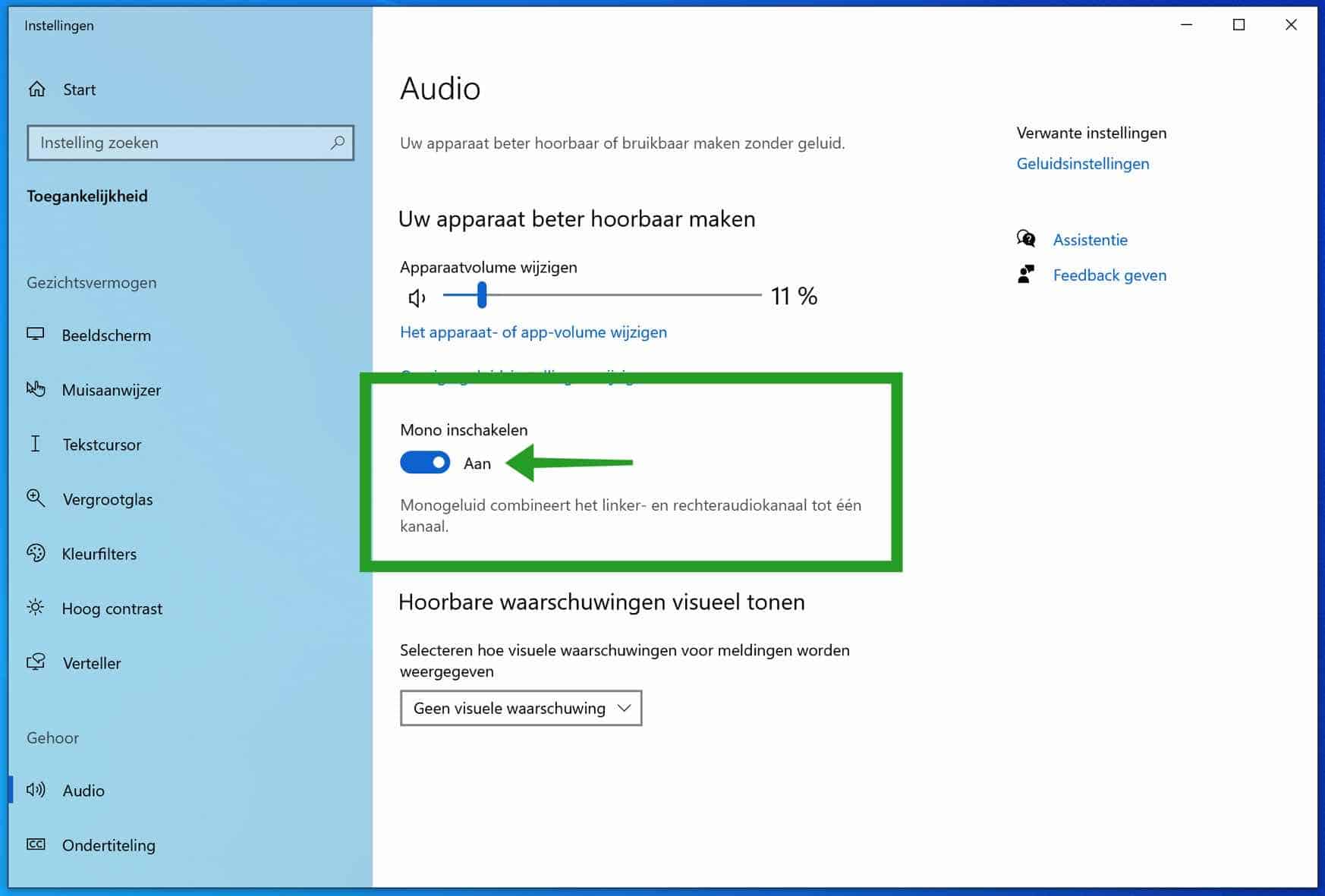 mono uitschakelen in windows 10