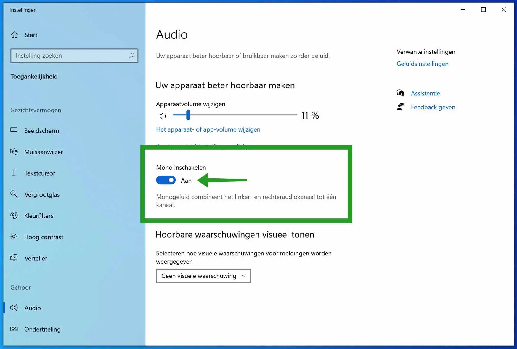 mono uitschakelen in windows 10