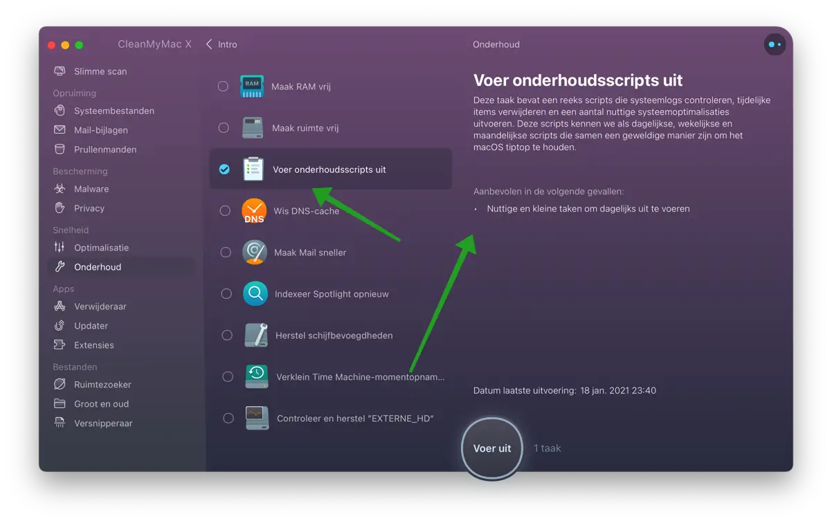 onderhoudstaken mac uitvoeren
