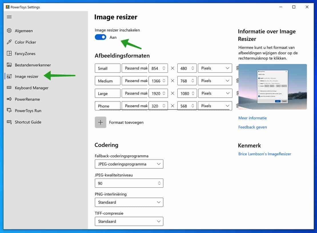 redimensionneur d'image powertoys