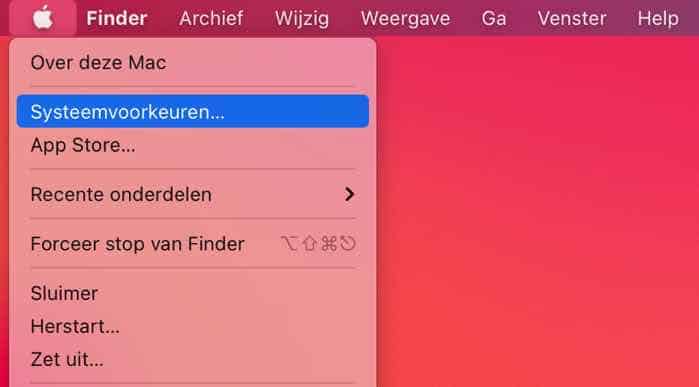 systeemvoorkeuren mac