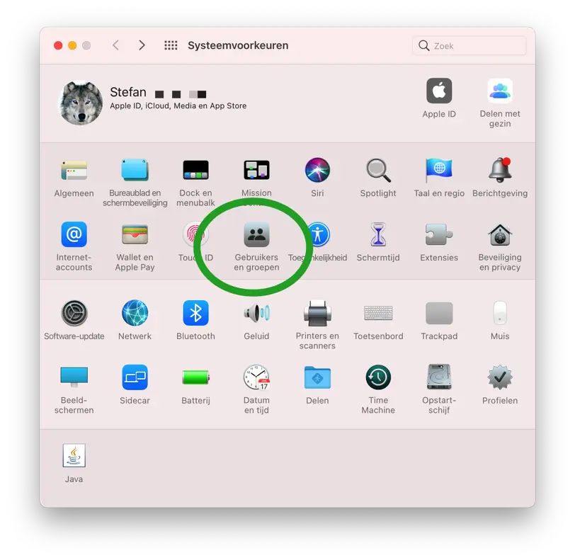 systeemvoorkeuren mac