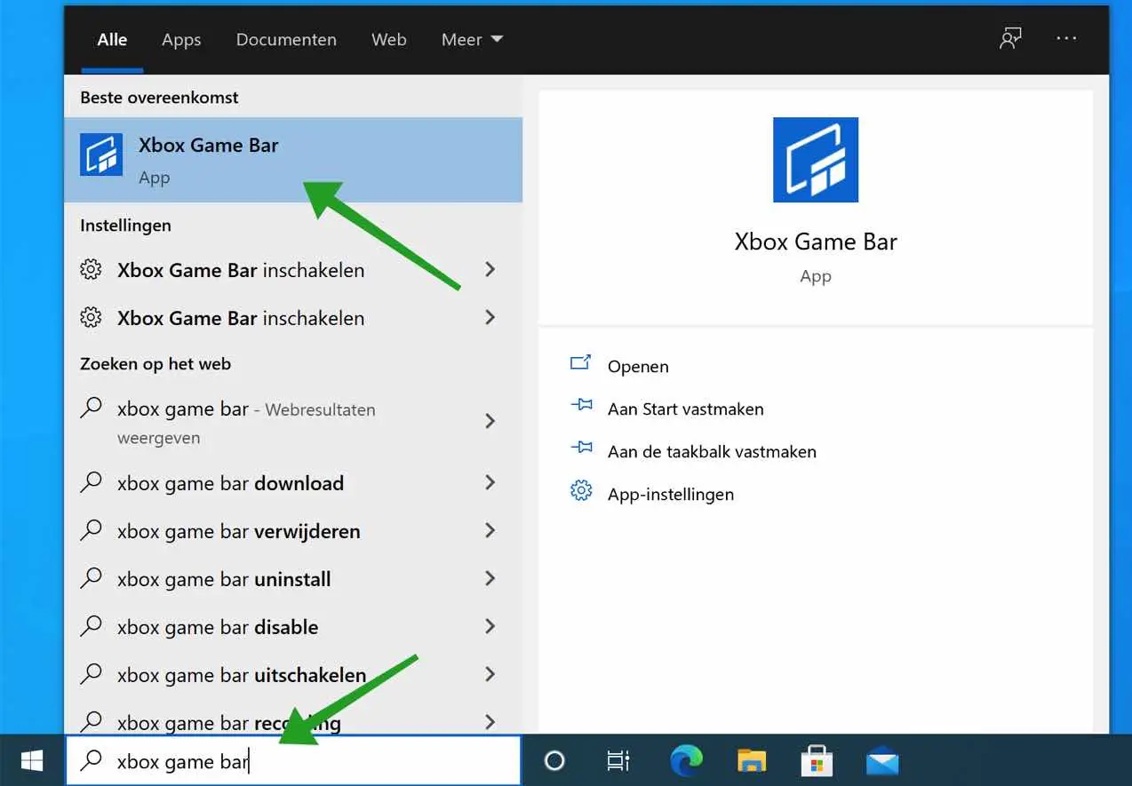 xbox game bar openen