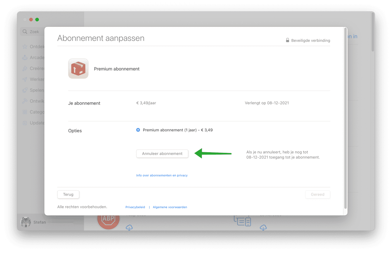 Apple abonnement annuleren