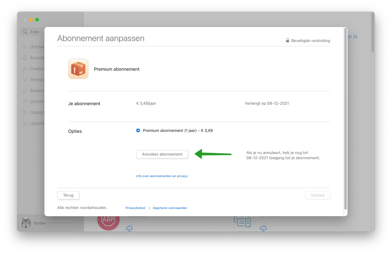 Apple abonnement annuleren