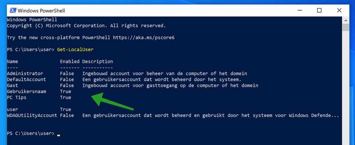 Get-LocalUser