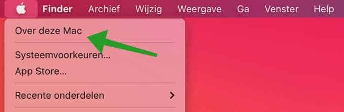 over deze mac systeeminformatie