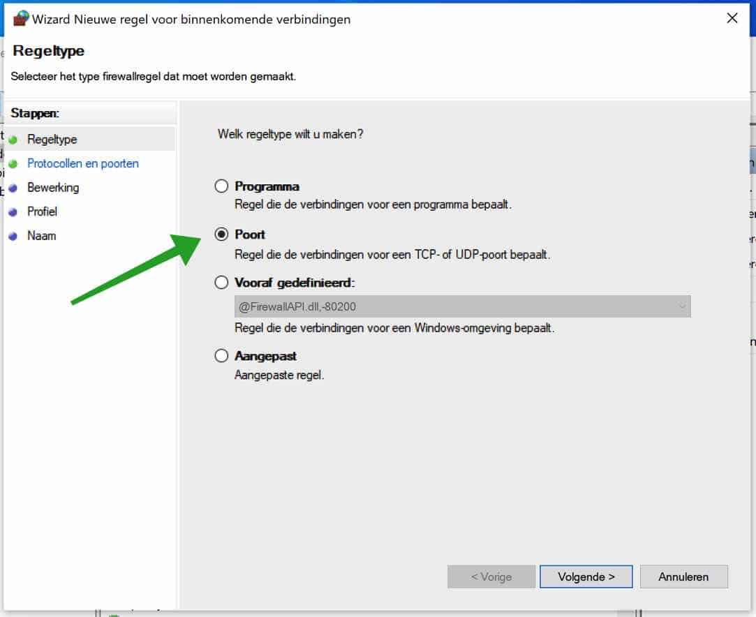 bloquear porta no firewall do Windows