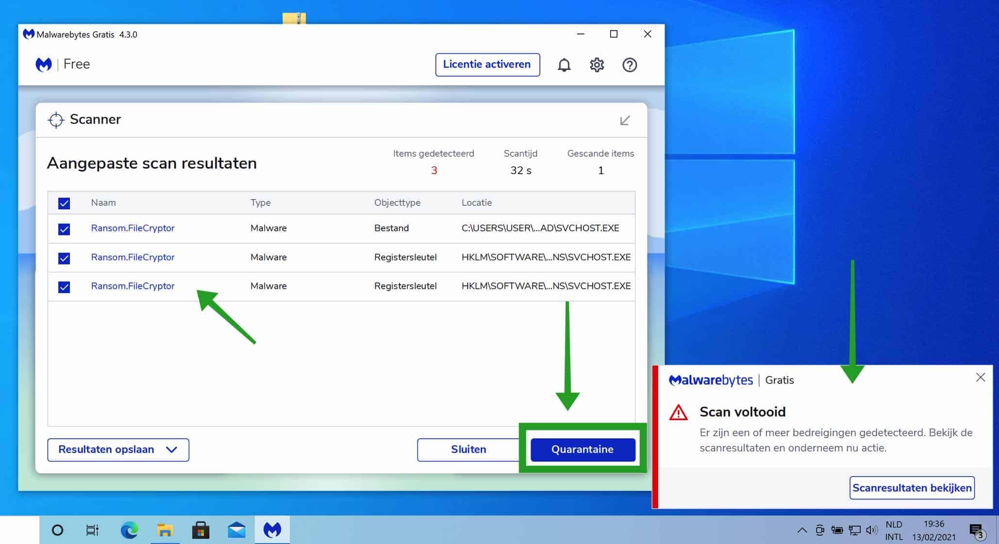 Remova ransomware com malwarebytes