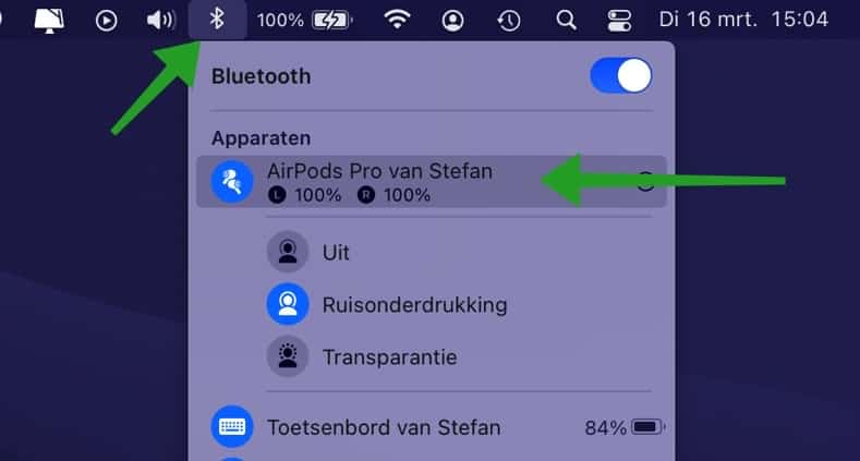 Airpods verbinden via bluetooth mac