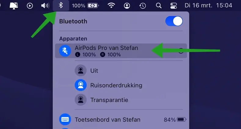 Airpods verbinden via bluetooth mac