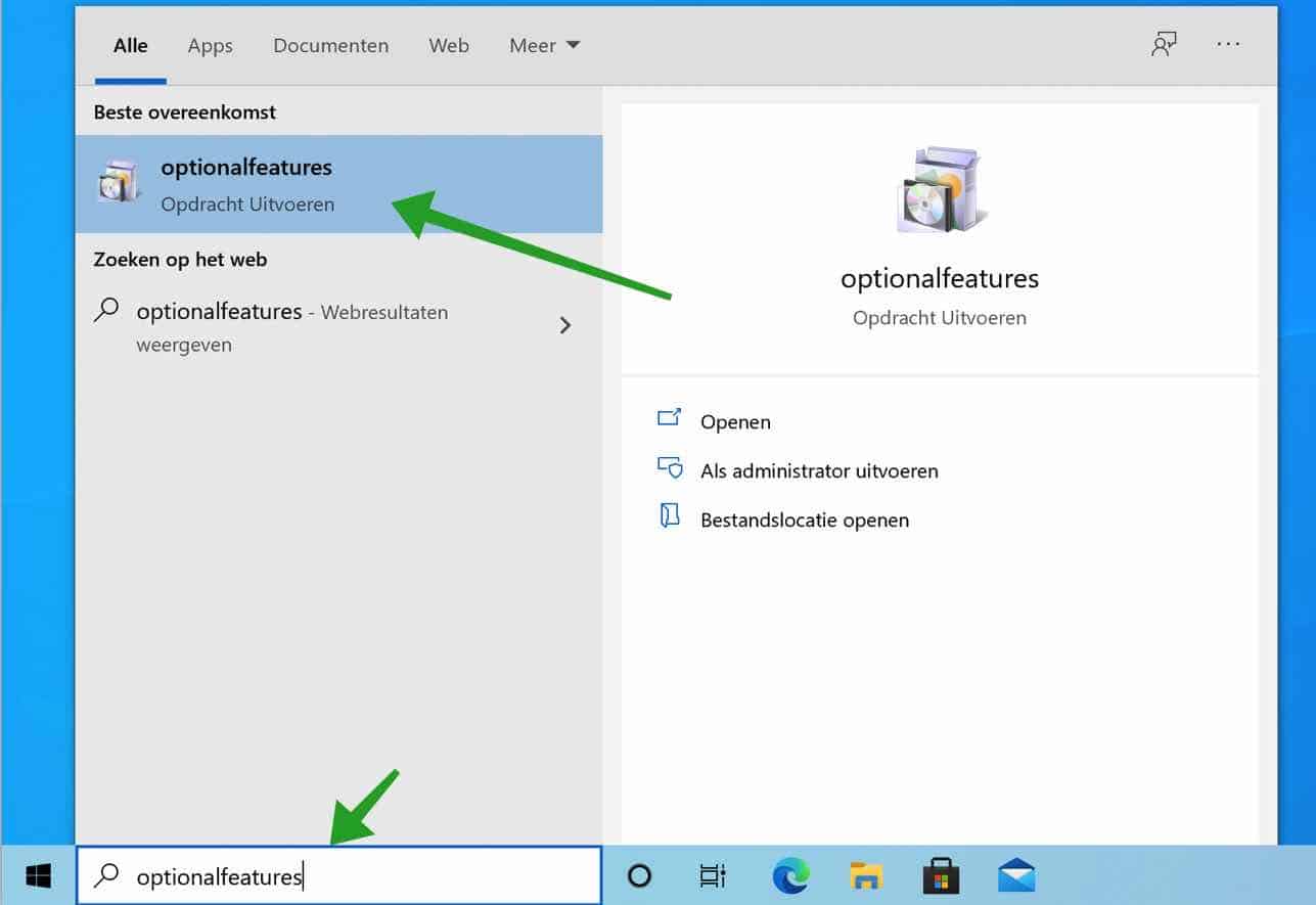 Hyper-v inschakelen in Windows