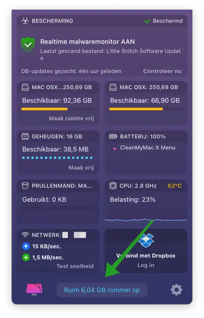automatisch cache bestanden wissen op mac