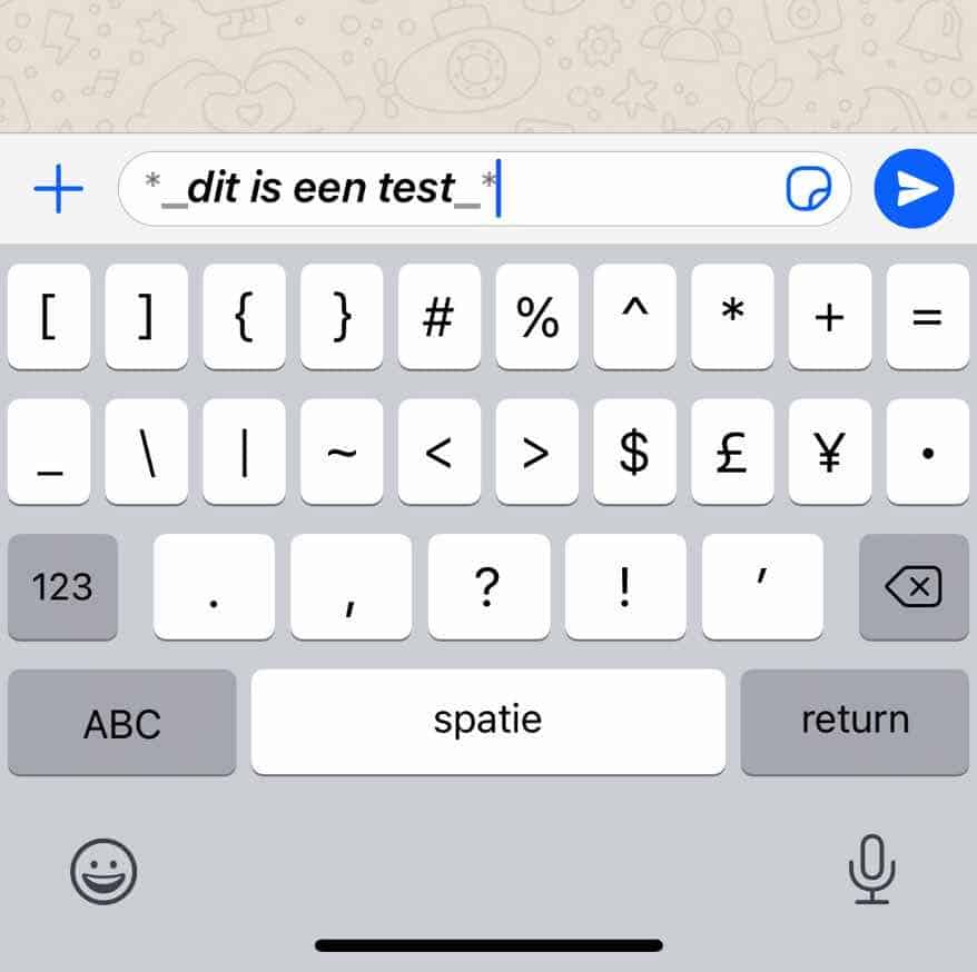 combination font whatsapp