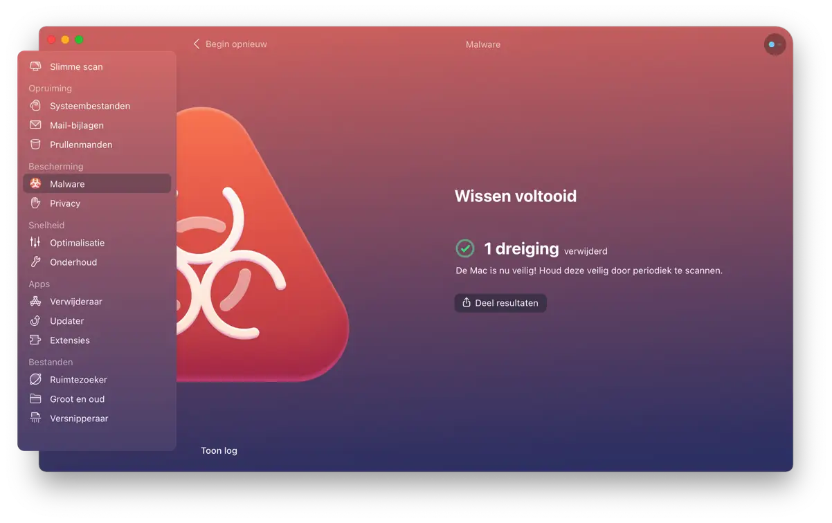 mac virus verwijderd met cleanmymac