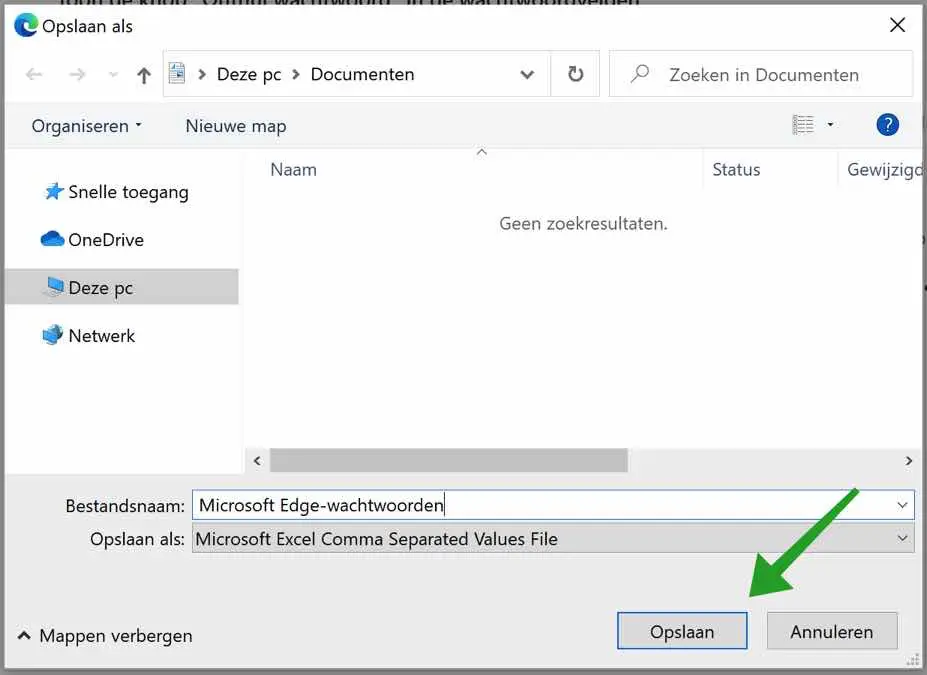 wachtwoord opslaan microsoft edge