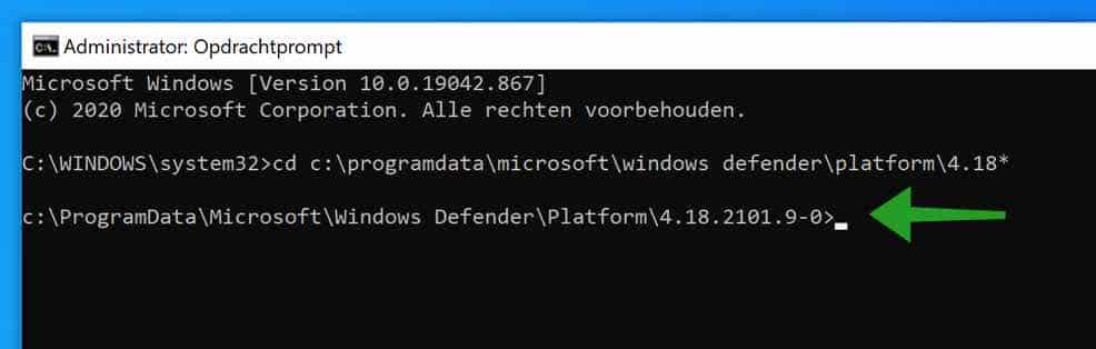 dossier Windows Defender