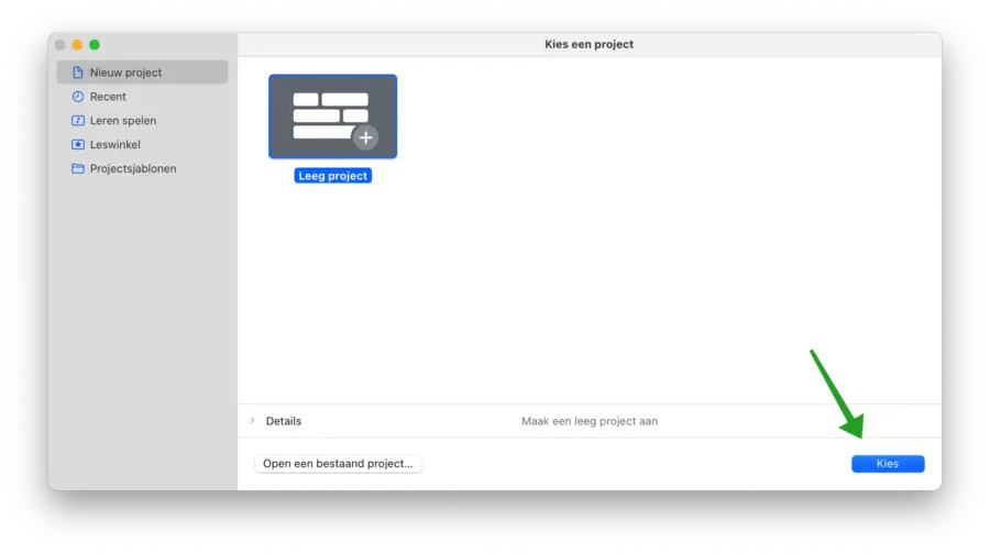 Audio opnemen met Garageband mac