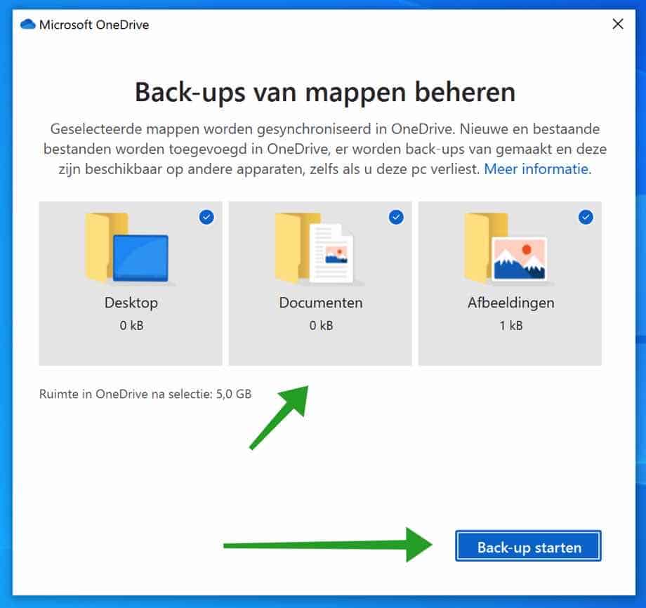 Back up Documents folder with OneDrive in Windows