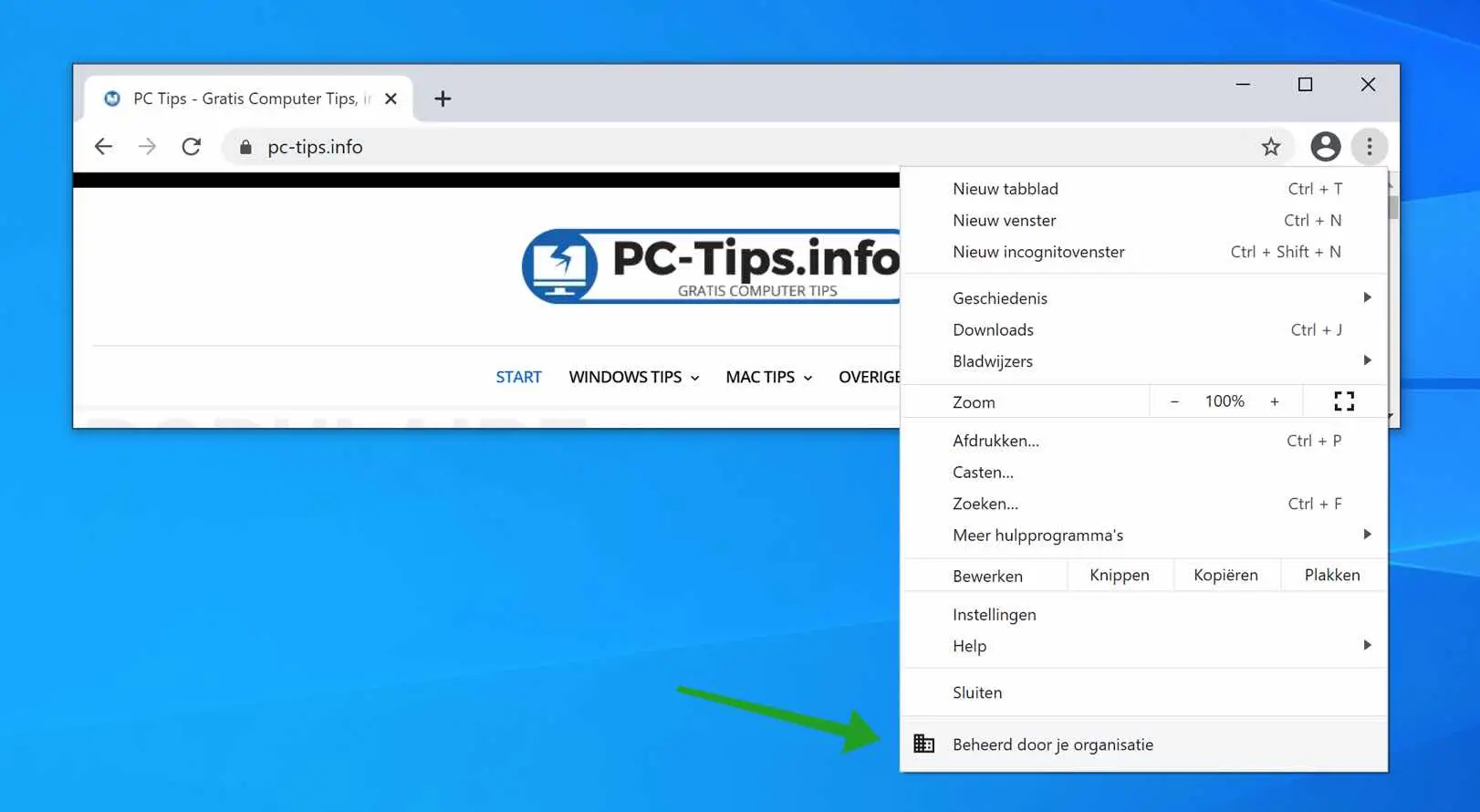 Beheerd door je organisatie verwijderen uit Google Chrome