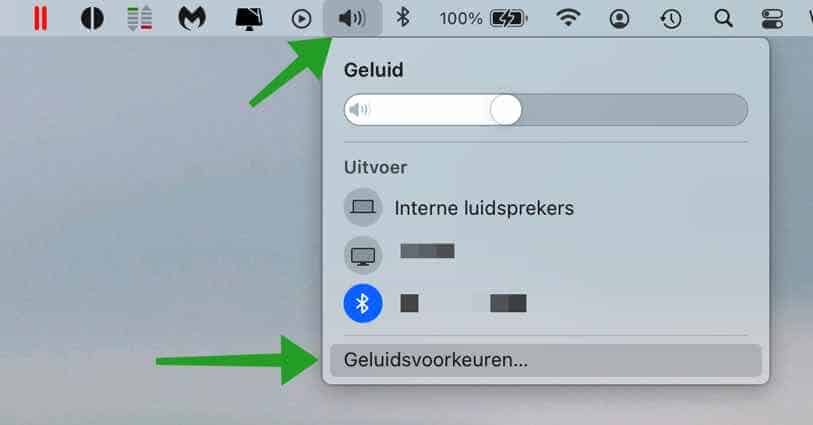 Geluidsvoorkeuren mac